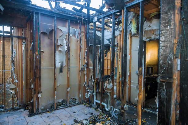 Professional Fire Damage Removal technician working in Clay, CA